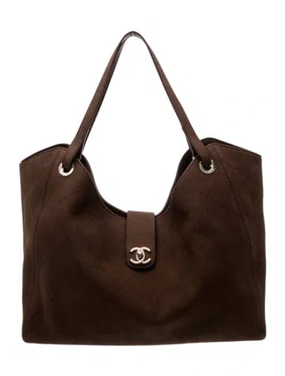 Pre-owned Chanel Maxi Shopping Bag In Brown