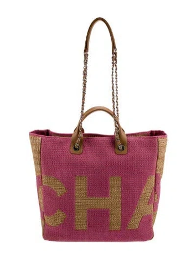 Pre-owned Chanel Maxi Shopping Tote In Pink