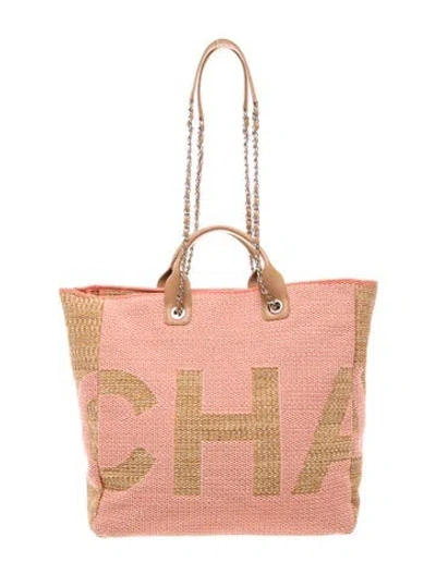 Pre-owned Chanel Maxi Shopping Tote In Pink