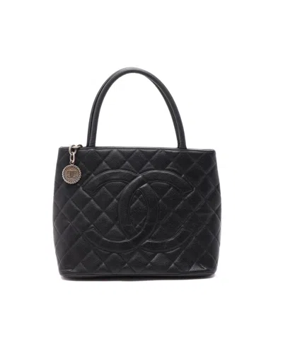 Chanel Medallion Tote Bag In Black