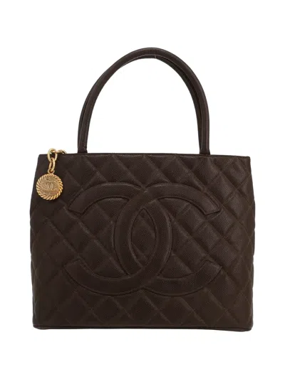 Pre-owned Chanel Medallion Tote Bag In Brown
