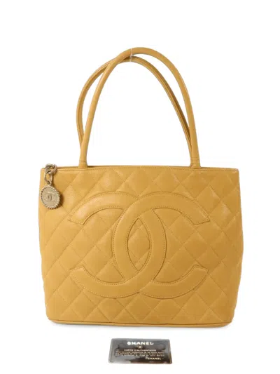 Pre-owned Chanel Medallion Tote Bag In Brown