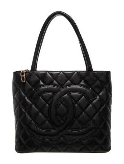 Pre-owned Chanel Medallion Tote In Black