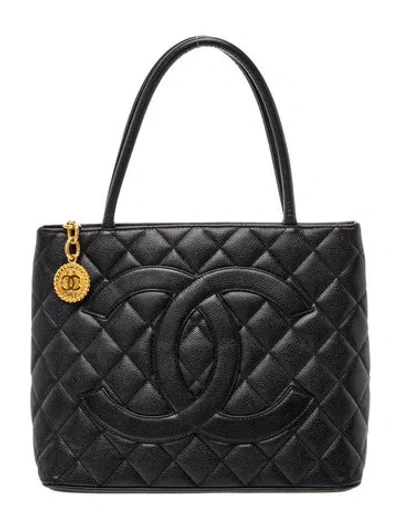 Pre-owned Chanel Medallion Tote In Black