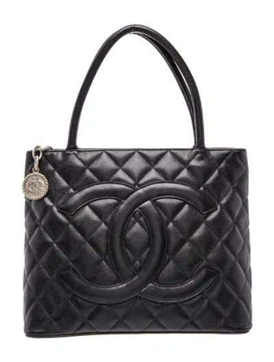 Pre-owned Chanel Medallion Tote In Black