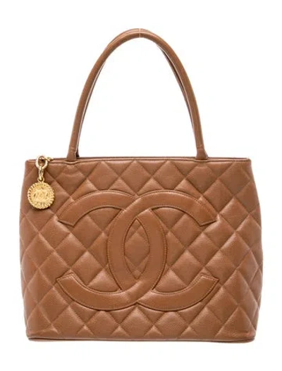 Pre-owned Chanel Medallion Tote In Brown