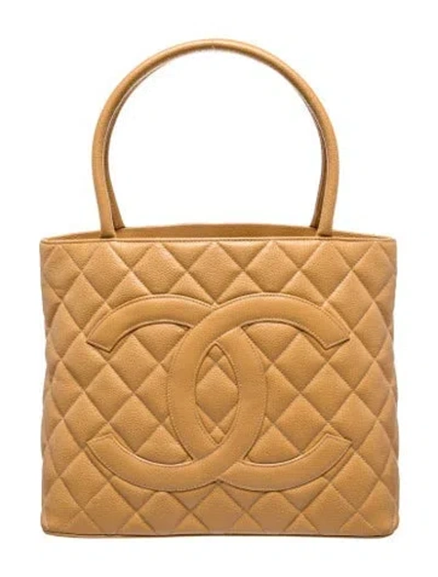 Pre-owned Chanel Medallion Tote In Neutrals