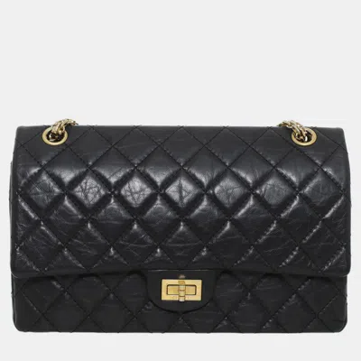 Pre-owned Chanel Medium 226 Reissue Double Flap Bag In Black