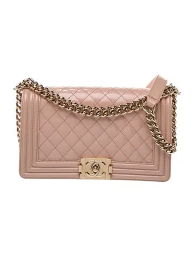 Pre-owned Chanel Medium Boy Bag In Pink