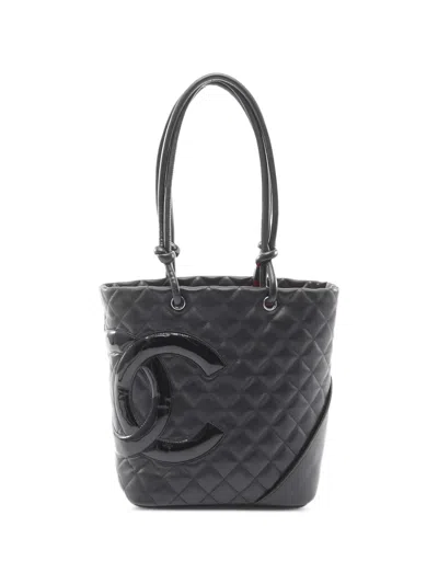 Pre-owned Chanel Medium Cambon Tote Bag In Black