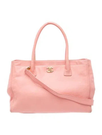 Pre-owned Chanel Medium Cerf Shopping Tote In Pink