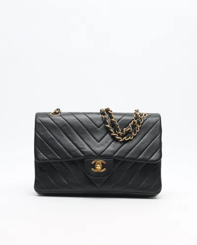 Pre-owned Chanel Medium Chevron Double Flap Bag