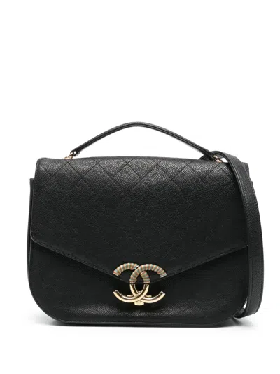 Pre-owned Chanel Medium Coco Cuba Crossbody Bag In Black