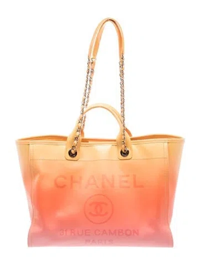 Pre-owned Chanel Medium Deauville Tote In Multi