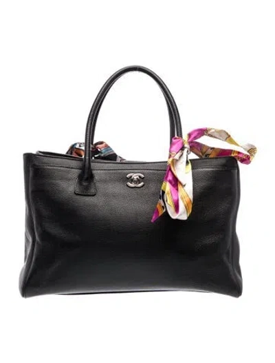 Pre-owned Chanel Medium Executive Cerf Tote In Black