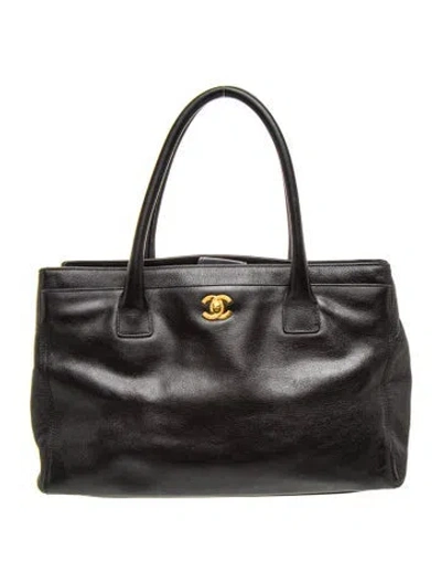 Pre-owned Chanel Medium Executive Cerf Tote In Black