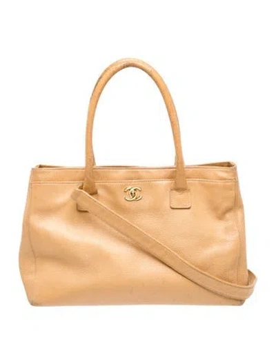 Pre-owned Chanel Medium Executive Cerf Tote In Neutral