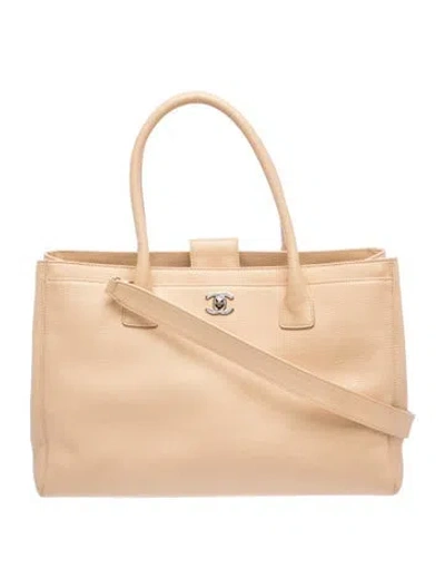 Pre-owned Chanel Medium Executive Cerf Tote In Neutral