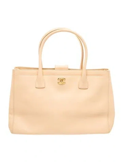 Pre-owned Chanel Medium Executive Cerf Tote In Neutral