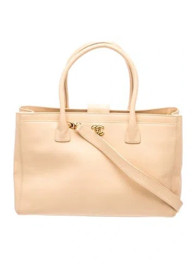 Pre-owned Chanel Medium Executive Cerf Tote In Neutral