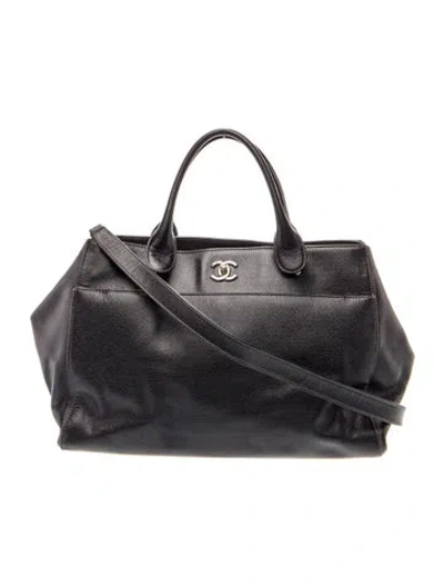 Pre-owned Chanel Medium Executive Cerf Tote W/ Strap In Black