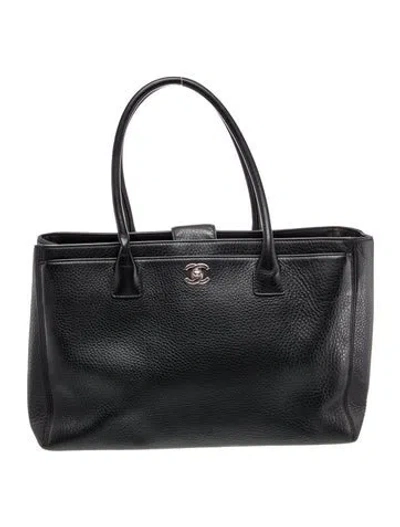 Pre-owned Chanel Medium Executive Cerf Tote W/ Strap In Black