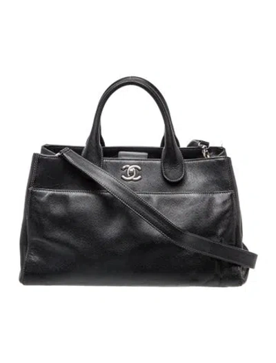 Pre-owned Chanel Medium Executive Cerf Tote W/ Strap In Black