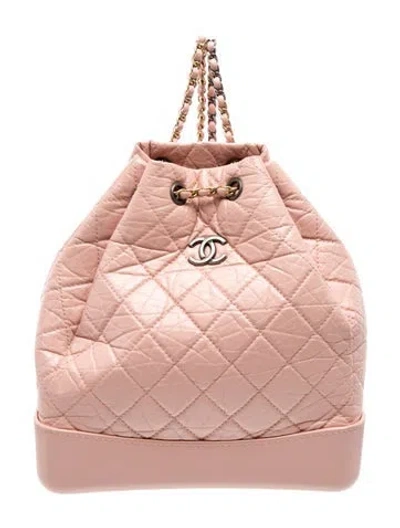 Pre-owned Chanel Medium Gabrielle Backpack In Pink