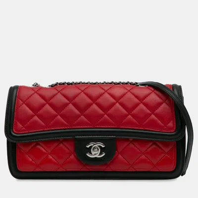 Pre-owned Chanel Medium Graphic Flap Handbag In Black