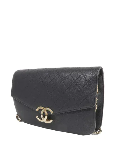 Pre-owned Chanel Medium Paris Cuba Shoulder Bag In Black