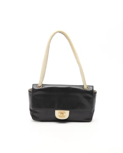 Pre-owned Chanel Medium Perforated Single Flap Bag In Multi
