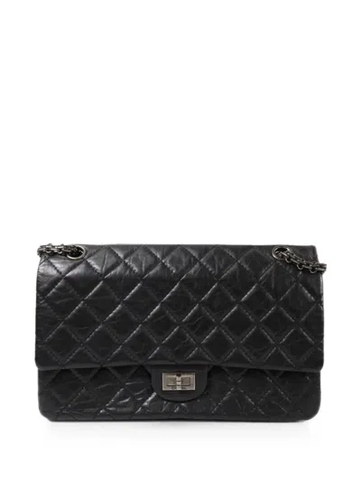 Pre-owned Chanel Medium Quilted 2.55 Shoulder Bag In Black