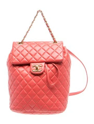 Pre-owned Chanel Medium Urban Spirit Backpack In Red