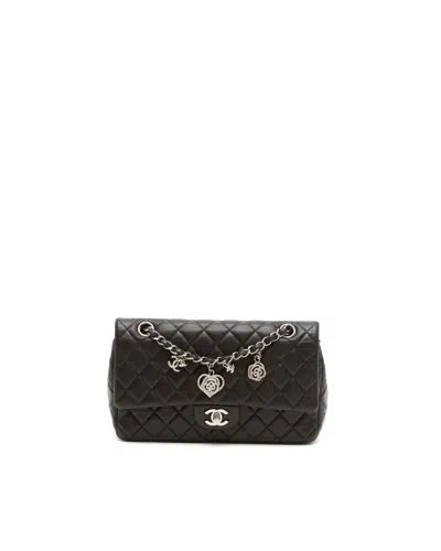 Chanel Medium Valentine Single Flap Bag In Black