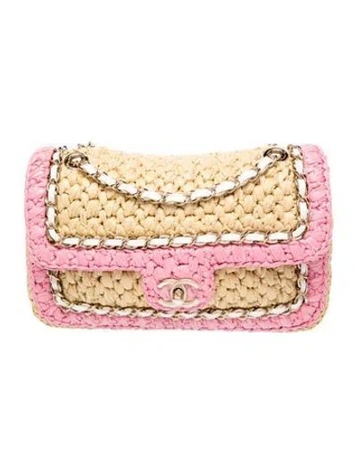 Pre-owned Chanel Medium Venice Beach Flap Bag In Neutrals