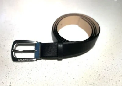 Pre-owned Chanel Men's Belt. 6 Units Available. In Black