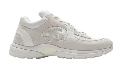 Pre-owned Chanel Men's  Cc Logo Mesh Sneaker Sneakers In Light/pink