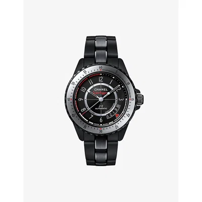 Pre-owned Chanel Mens Black J12 Superleggera 28mm Steel Quartz Watch