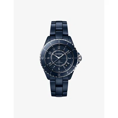 Pre-owned Chanel Mens Blue J12 Calibre 12.1 Watch 38mm