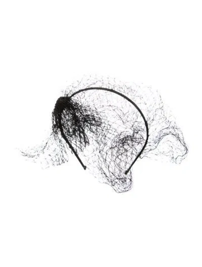 Pre-owned Chanel Mesh Headband In Black