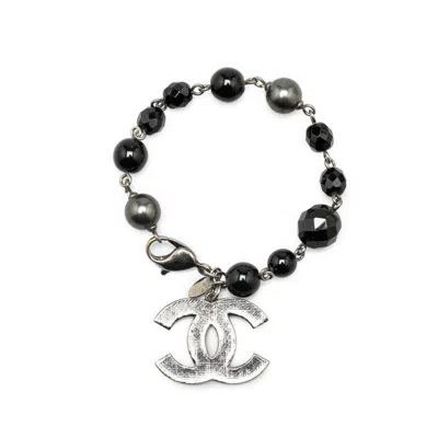 Pre-owned Chanel Metal Charm Bracelet () In Black
