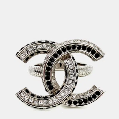 Pre-owned Chanel Metal Logo Ring In Multicolor