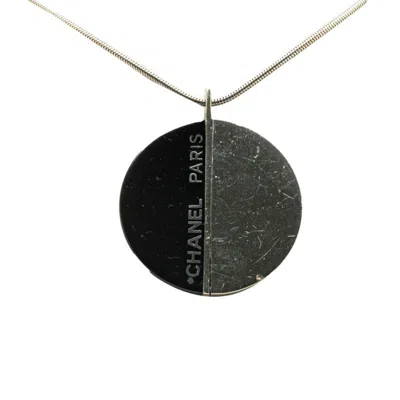 Pre-owned Chanel Metal Pendant Necklace () In Black