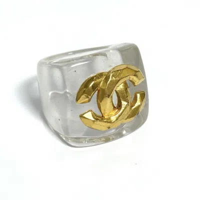 Pre-owned Chanel Metal Plastic Band Ring () In Multi