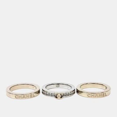 Pre-owned Chanel Metal Ring Set In Multicolor