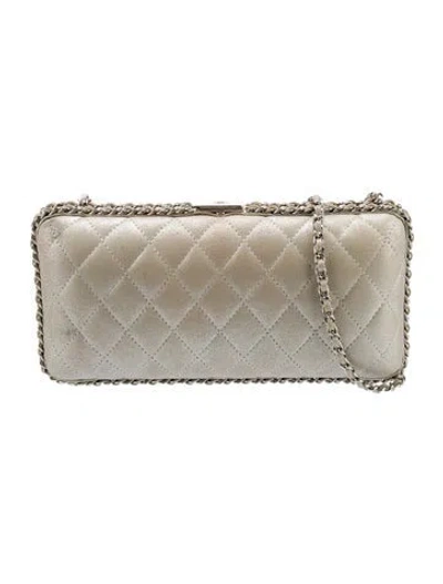 Pre-owned Chanel Metallic Chain Around Clutch