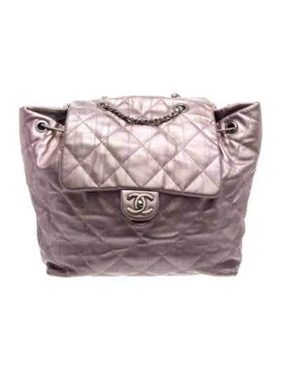 Pre-owned Chanel Metallic Ground Control Backpack