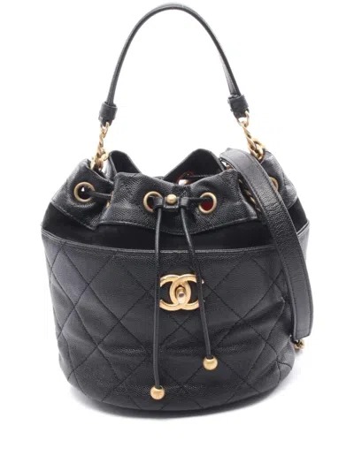 Pre-owned Chanel Mini 2020 Matelasse Chain Bag In Black