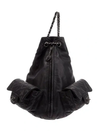 Pre-owned Chanel Mini Backpack Is Back In Black