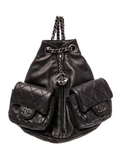Pre-owned Chanel Mini Backpack Is Back In Black